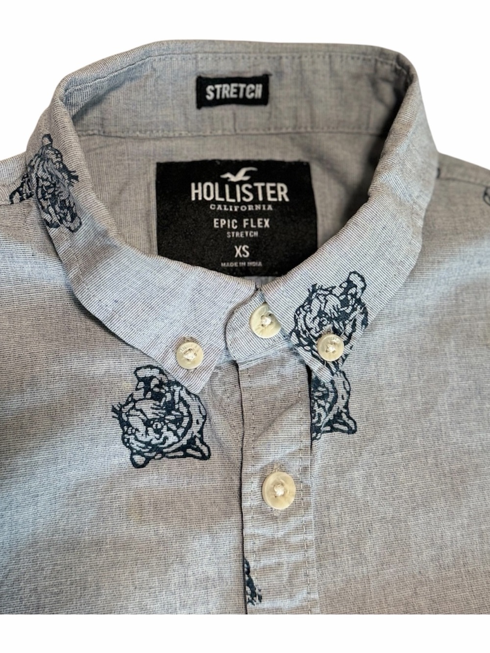 Set of 2 men’s Hollister 90s y2k look button down / up polo shirts one low price